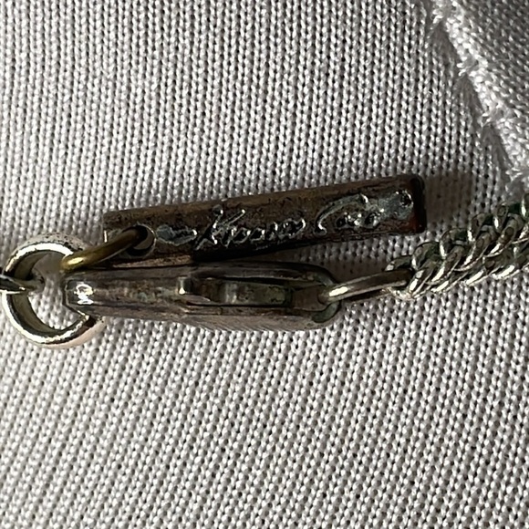 Kenneth Cole Beaded Cluster Chunky Necklace Color Block Silver Tone Chain - Picture 8 of 8